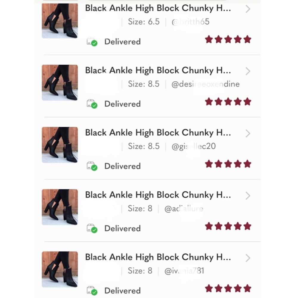 Black Ankle High Block Chunky Heel Booties - Picture 13 of 14